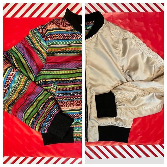 Reversible Satin Bomber Jacket - Picture 1 of 6